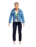 Кукла парень 8424-2 в джинсовой куртке, фото 2