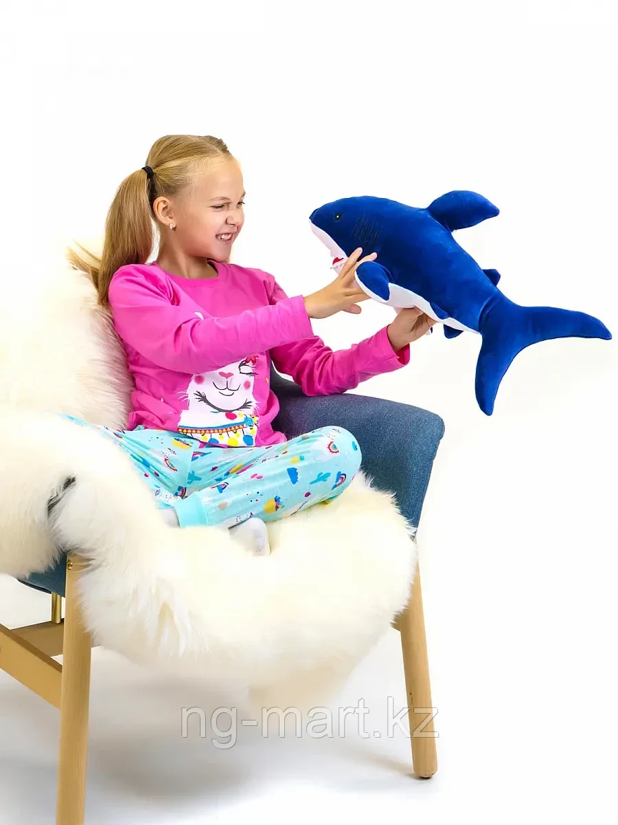 Мягкая игрушка Акула Акулина синяя 50 см 058D-531D ТМ Коробейники - фото 2 - id-p96761293