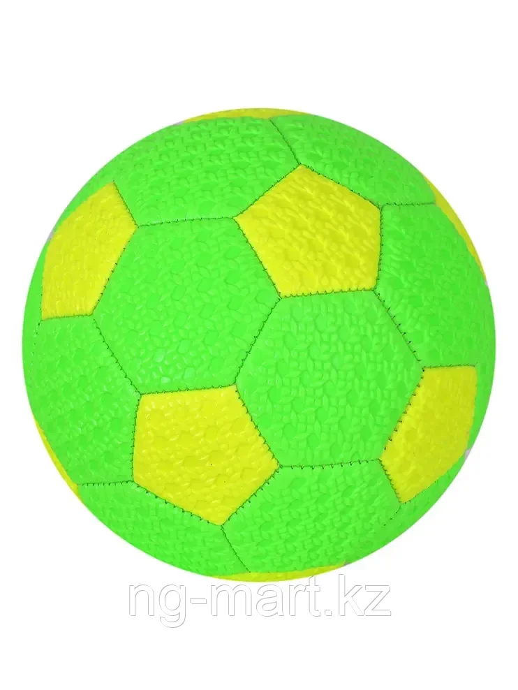 Мяч футбольный диаметр 14 см Зеленый с желтым - фото 1 - id-p96756644