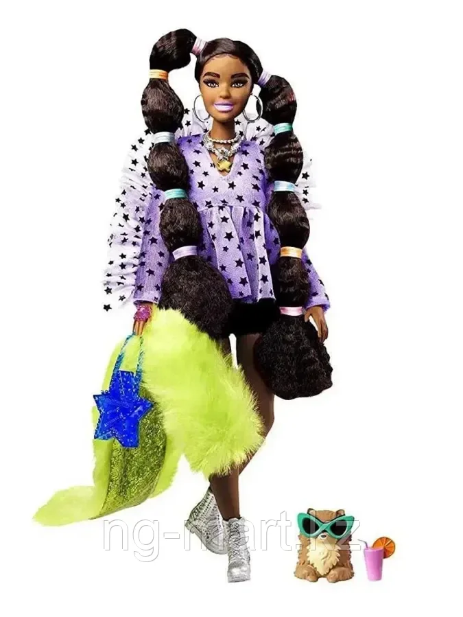 Кукла Barbie GXF10 Экстра с переплетенными резинками хвостиками - фото 3 - id-p96757425