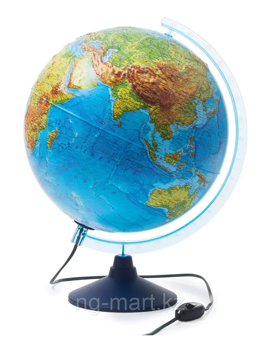 Глобус Земли физико-политический с подсветкой рельефный 32 см Ке013200233 - фото 1 - id-p96761352
