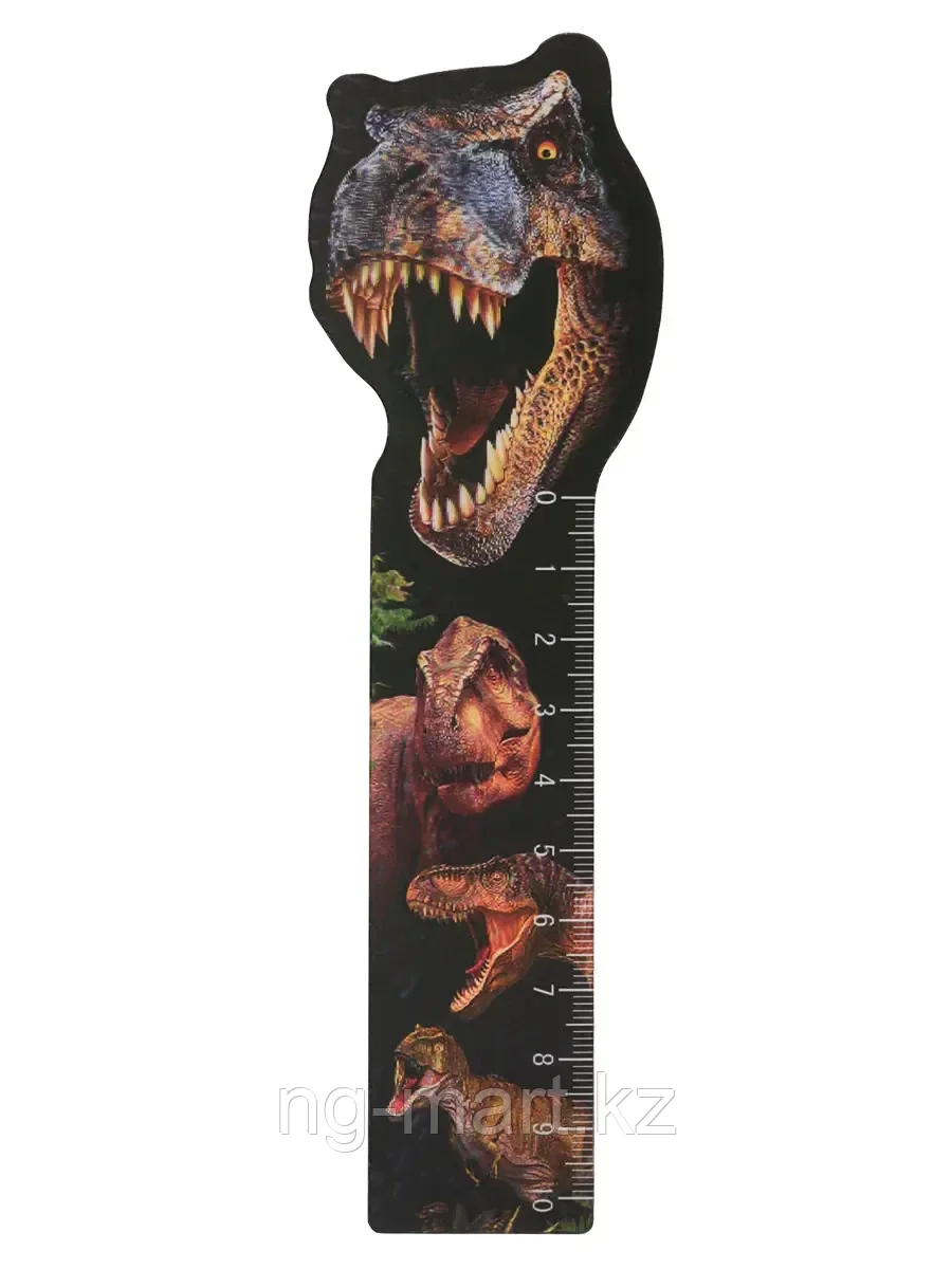 Закладка-линейка 10см Динозавры 3D 058D-1275D