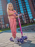 Самокат детский 3-х колёсный RUSH ACTION фиолетовый, фото 5