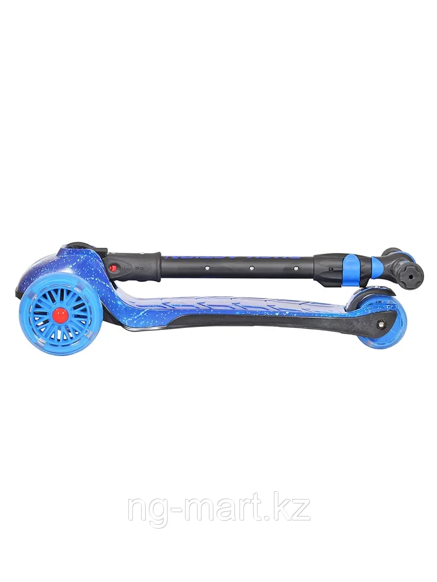Самокат детский 3-х колесный складной RUSH ACTION синий - фото 6 - id-p96756734