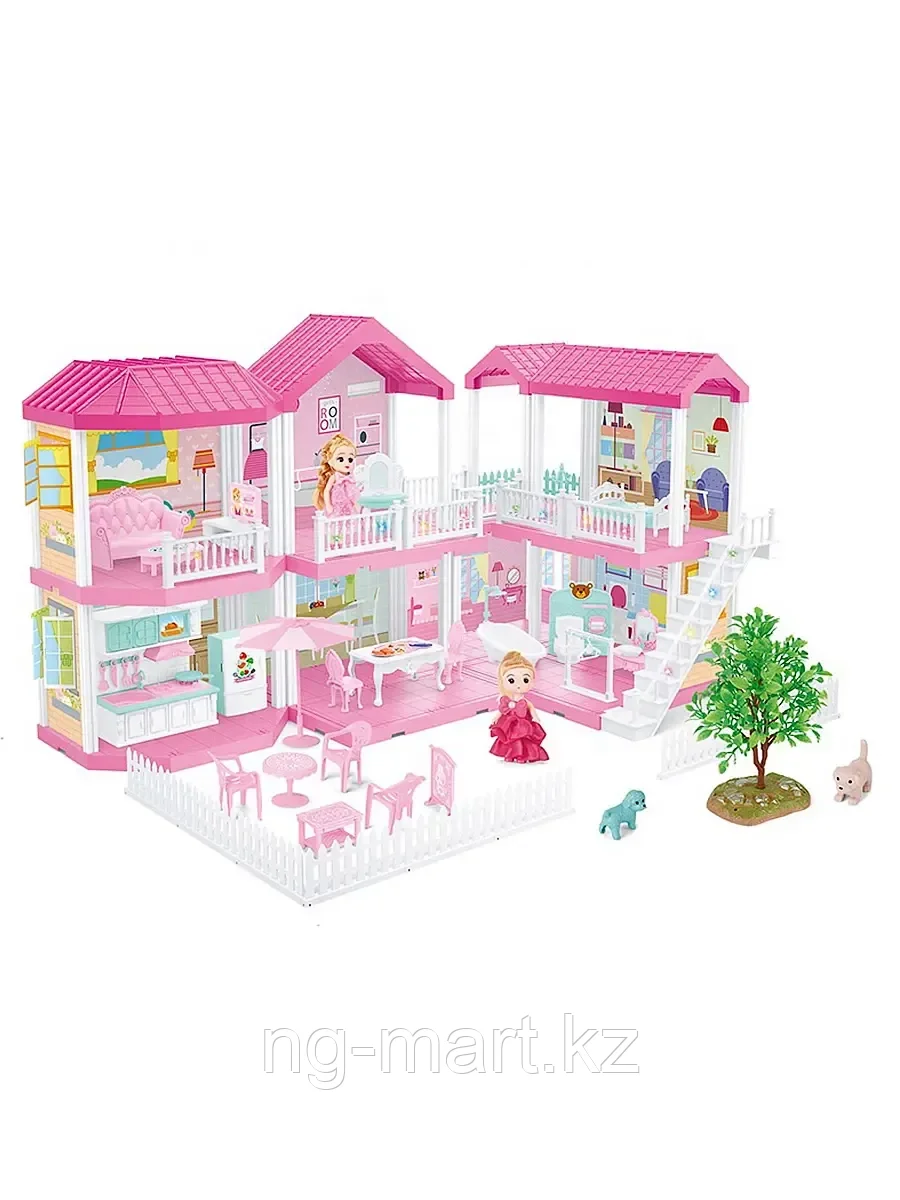 Дом для куклы 668-2 8 комнат с мебелью - фото 1 - id-p96757524