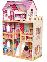 Кукольный дом DH603 деревянный с набором мебели
