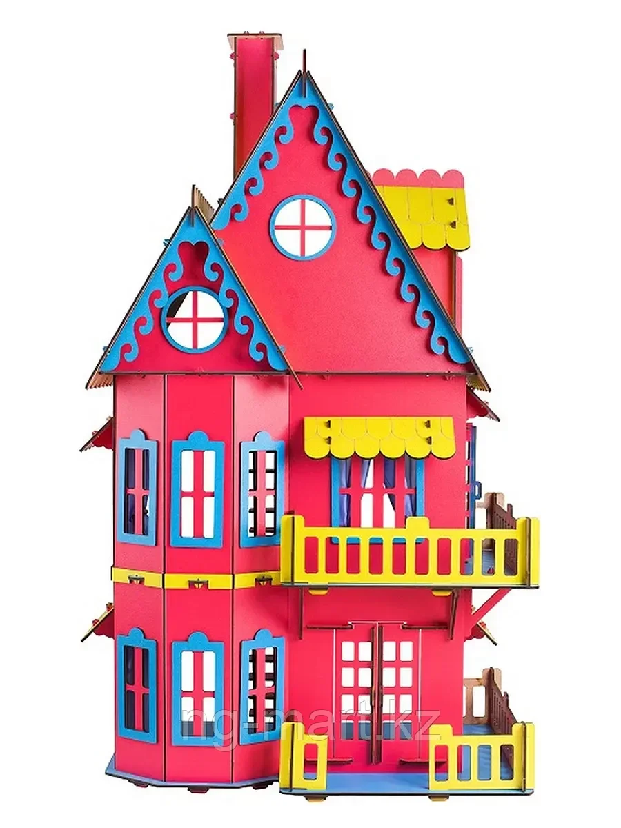Кукольный дом розовый 45х76х29 см Д-009 БОЛЬШОЙ СЛОН