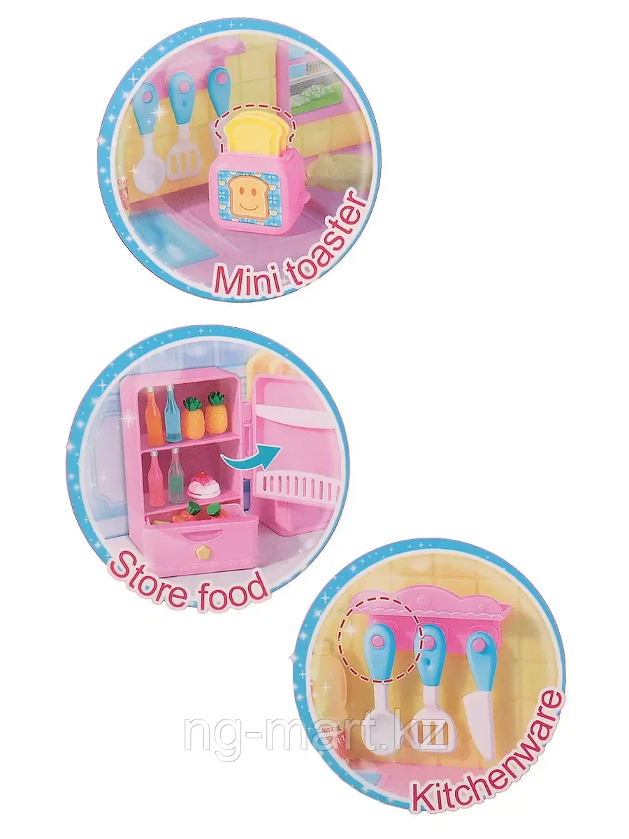 Мебель для куклы L0734 Кухня с куклой и аксессуарами - фото 4 - id-p96757554