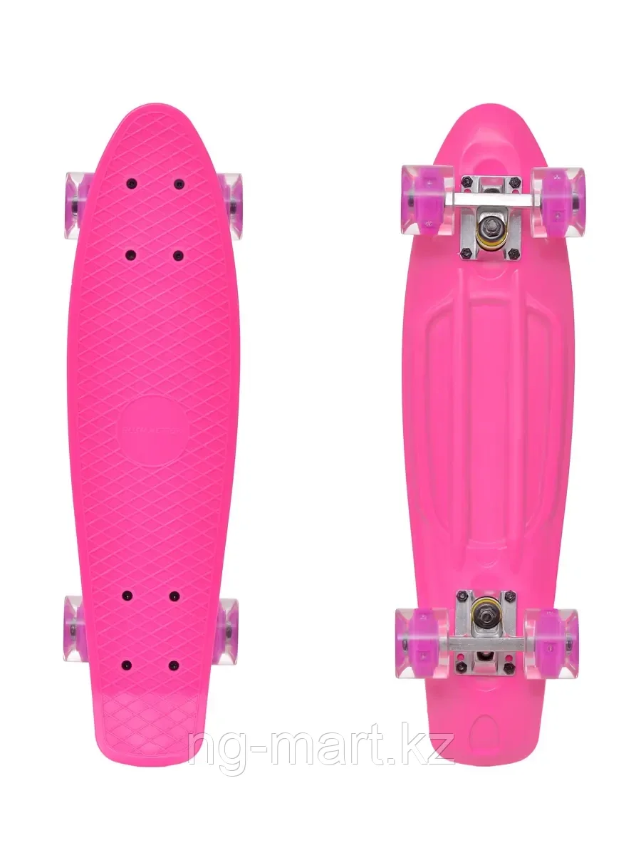 Скейтборд 56*15 см RUSH ACTION розовый - фото 1 - id-p96756797
