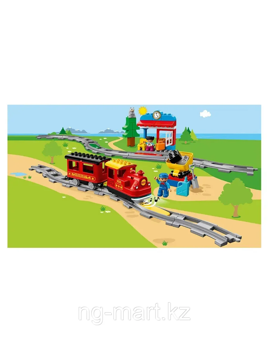 Конструктор Поезд на паровой тяге 59 дет. 10874 LEGO Duplo - фото 3 - id-p96761588