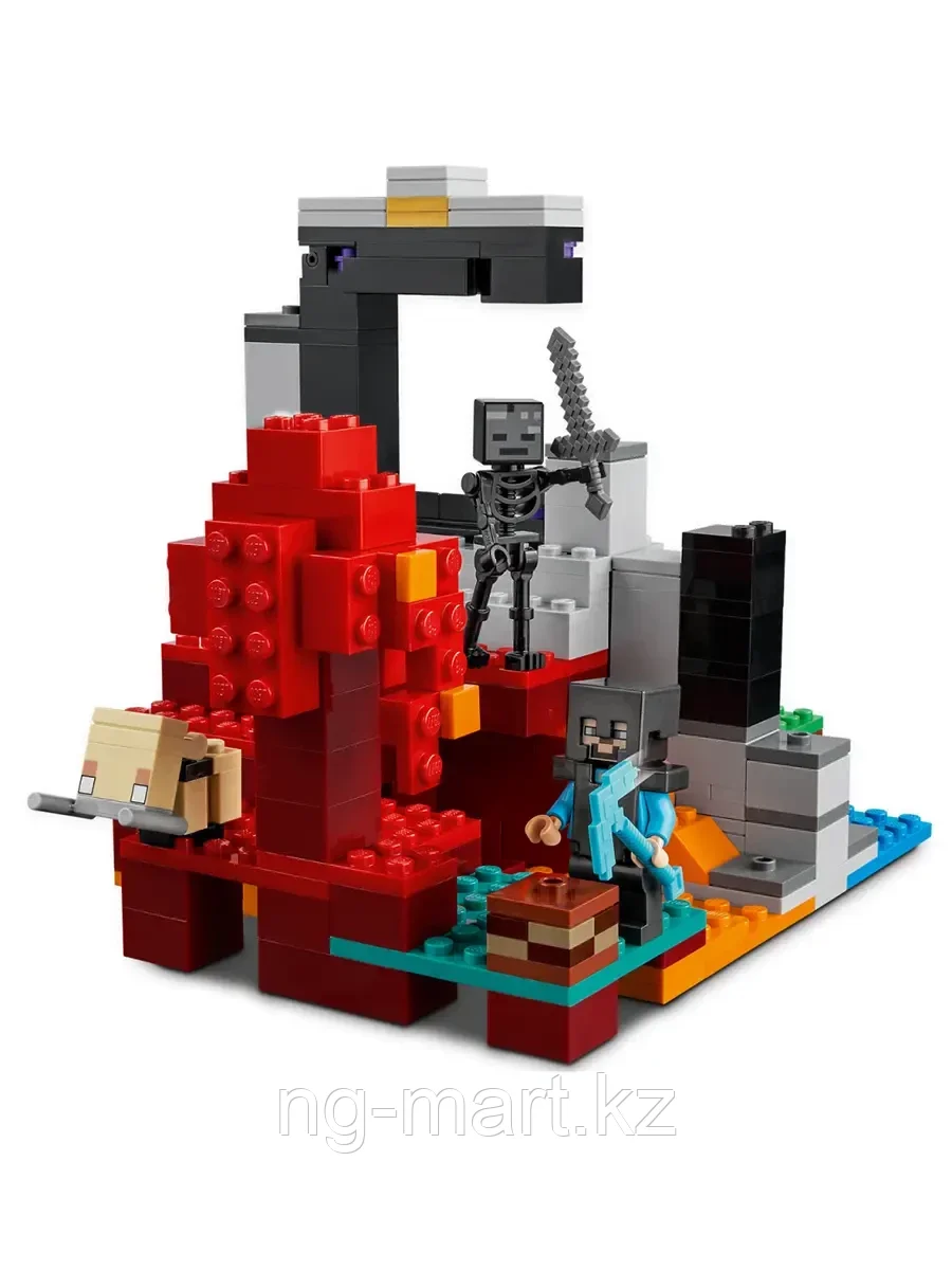 Конструктор Разрушенный портал 316 дет. 21172 LEGO Minecraft - фото 4 - id-p96761589