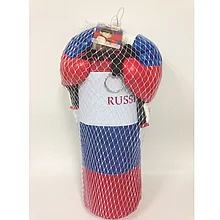 Набор для бокса RUS03 Груша+перчатки D24см H60см красный/белый/синий
