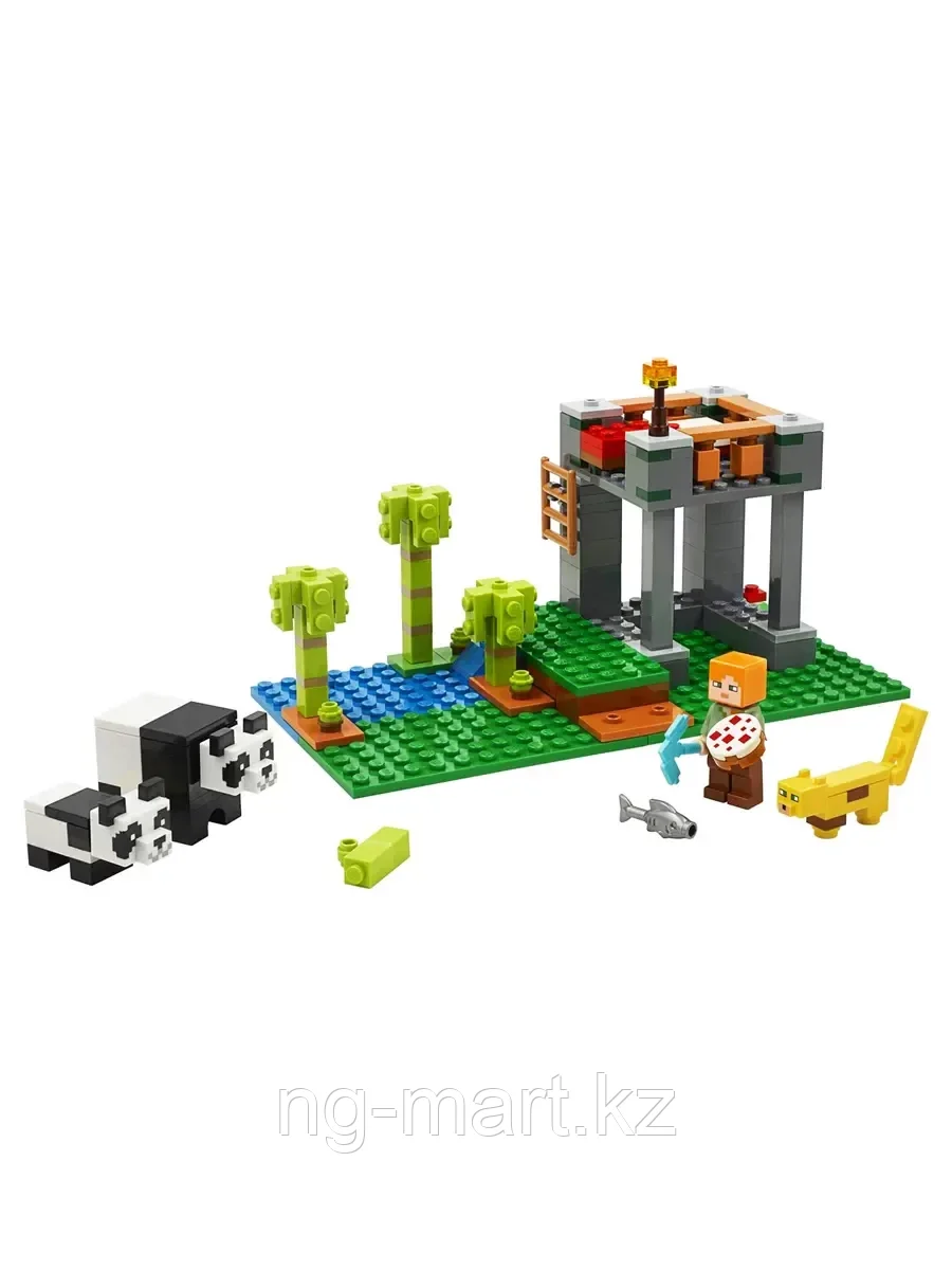 Конструктор Питомник панд 204 дет. 21158 LEGO Minecraft - фото 2 - id-p96761598