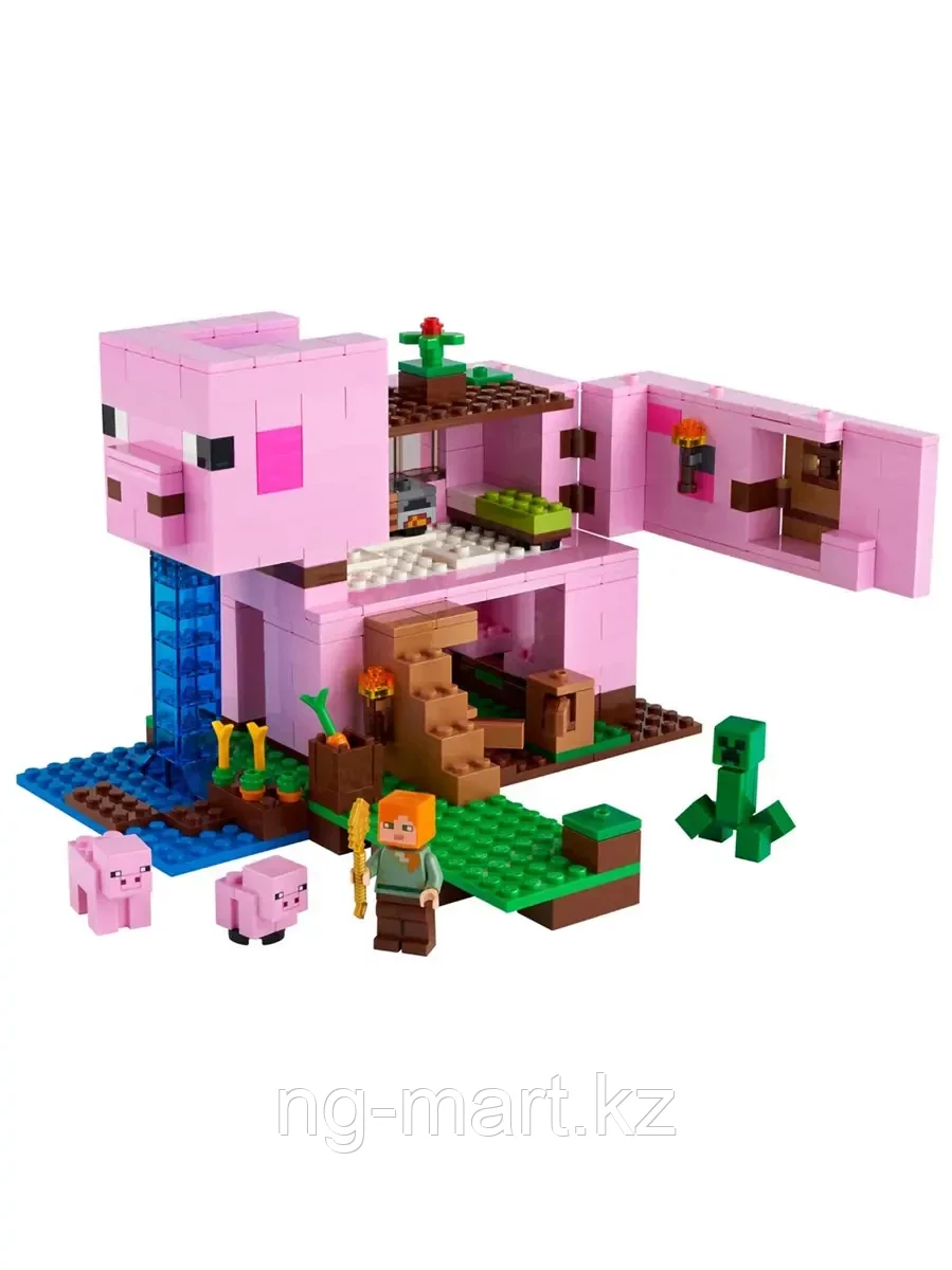 Конструктор Дом-свинья 490 дет. 21170 LEGO Minecraft - фото 3 - id-p96761613