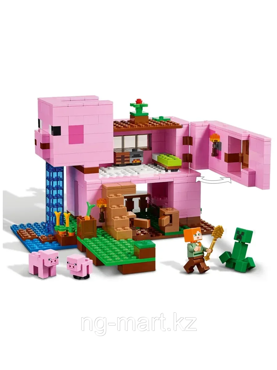 Конструктор Дом-свинья 490 дет. 21170 LEGO Minecraft - фото 4 - id-p96761613