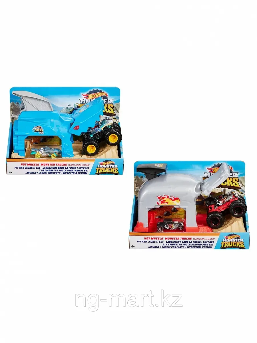 Игровой набор Hot Wheels Монстр-Трак Пусковой гараж в ассортименте GKY01 - фото 2 - id-p96758702