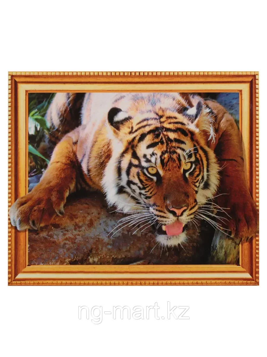 Алмазная мозаика 40*50 LT0577 Тигр в гневе
