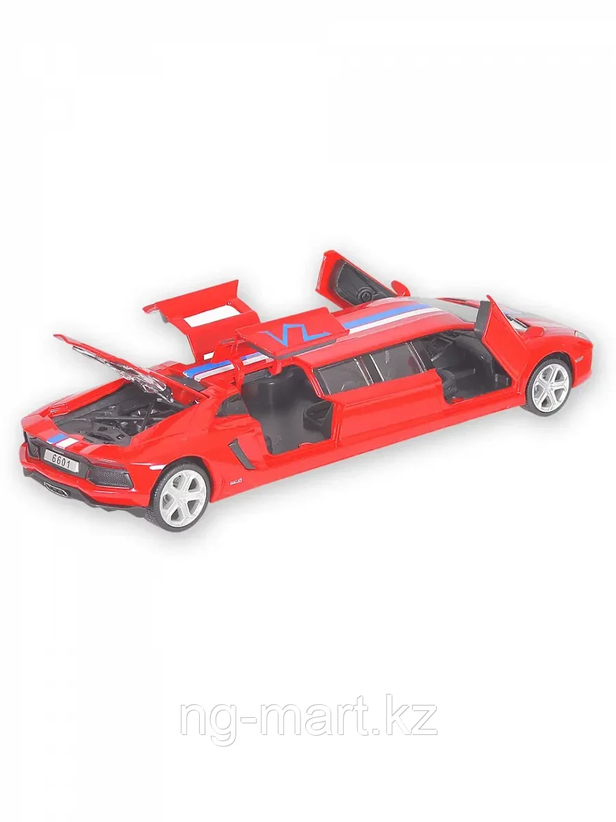 Модель машины Лимузин Lamborghini 1:32 (23см) свет,звук, инерция 6601 - фото 2 - id-p96757821