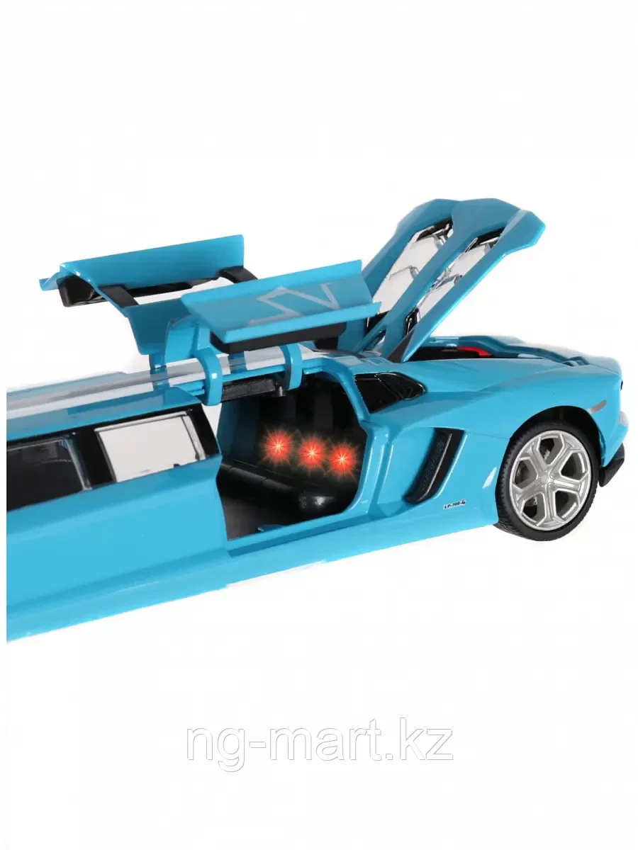 Модель машины Лимузин Lamborghini 1:32 (23см) свет,звук, инерция 6601 - фото 4 - id-p96757822