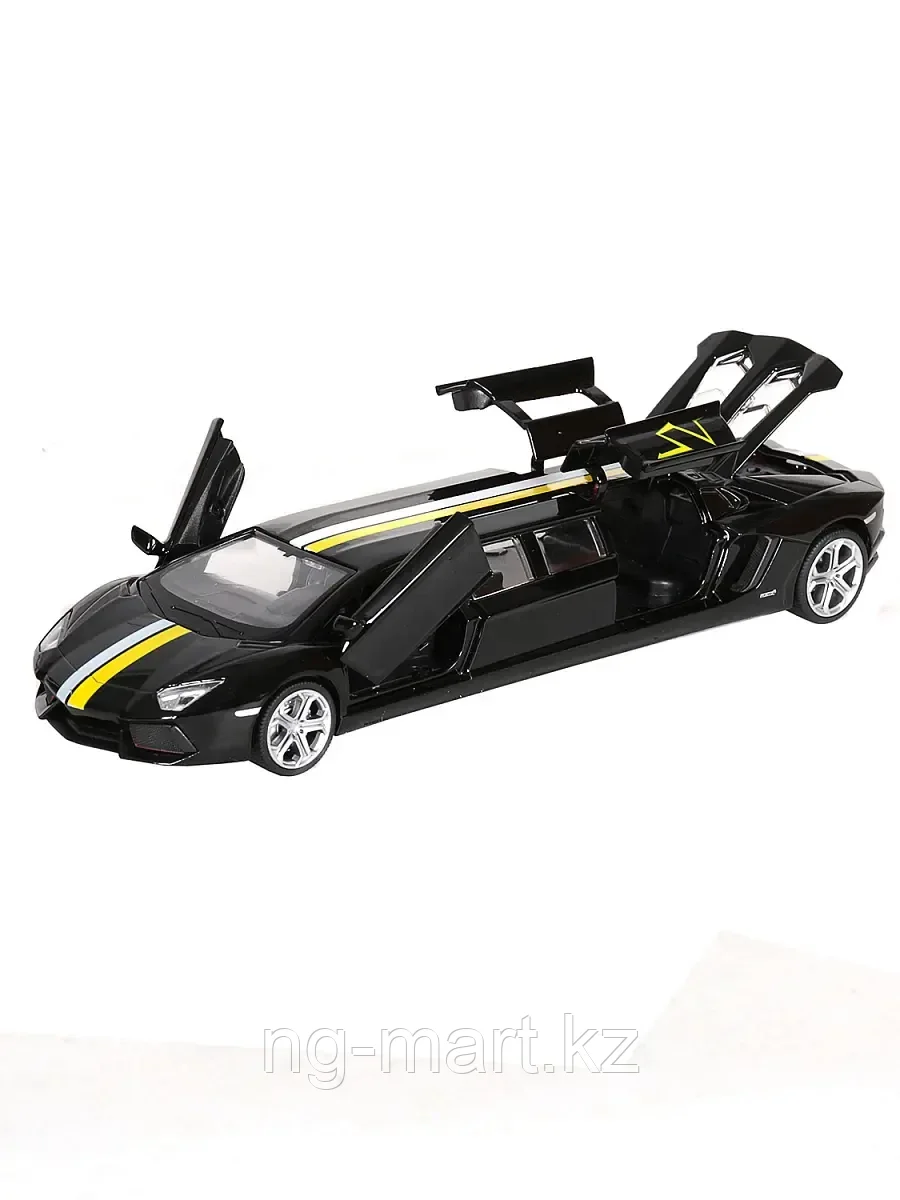 Модель машины Лимузин Lamborghini 1:32 (23см) свет,звук, инерция 6601 - фото 2 - id-p96757823