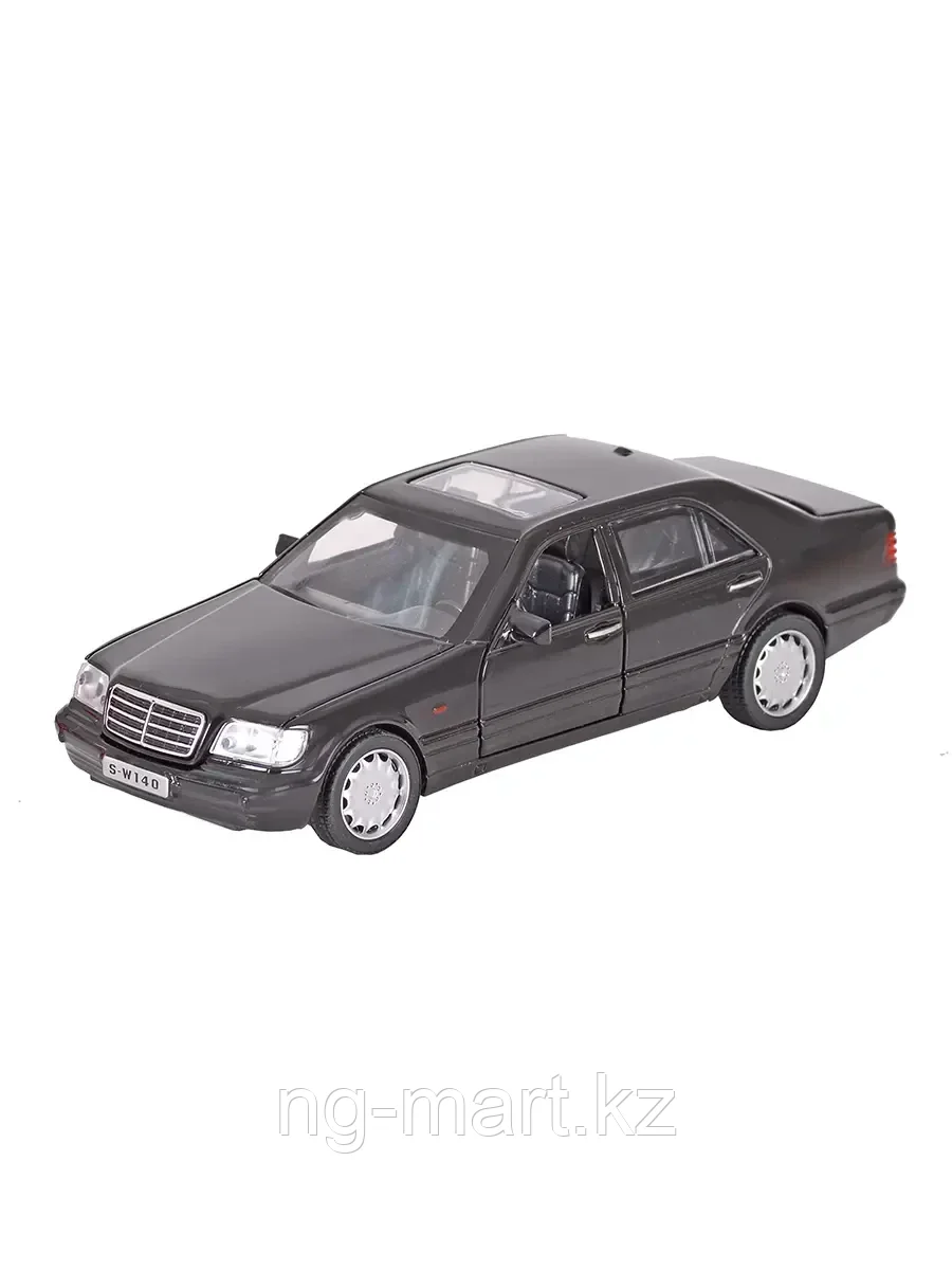 Мод. Маш. 1:32 Mersedes-Benz S500 (W140) 16см 3588, свет, звук, инерция черный - фото 1 - id-p96757825