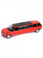 Модель машины Лимузин Range Rover 1:32 (23,5см) свет,звук, инерция 6602 красный