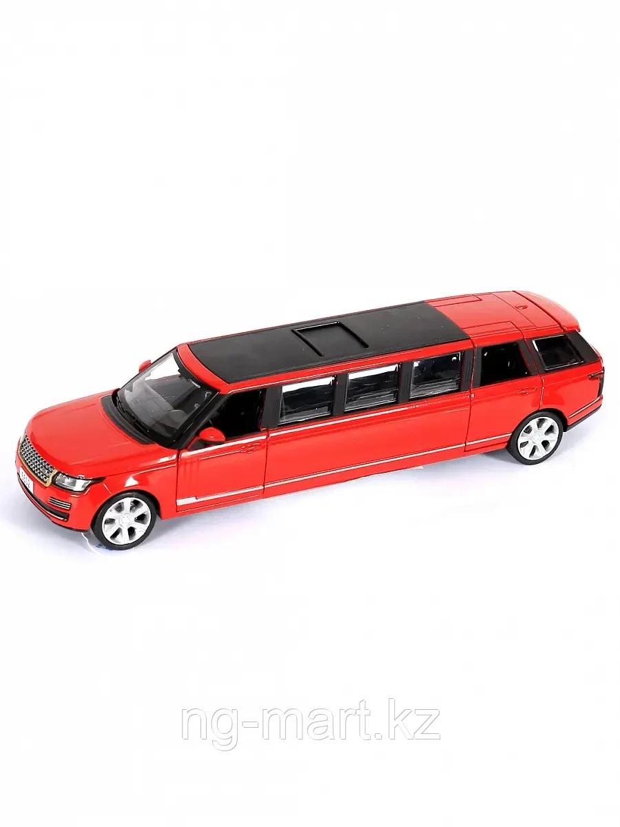 Модель машины Лимузин Range Rover 1:32 (23,5см) свет,звук, инерция 6602 красный - фото 1 - id-p96757835