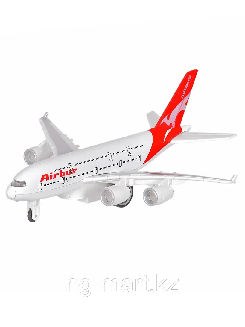 Модель самолета AIRBUS A380 1:280 (22см) свет, звук, инерция A40