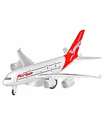 AIRBUS A380 ұшағының моделі 1:280 (22см) жарық, дыбыс, инерция A40