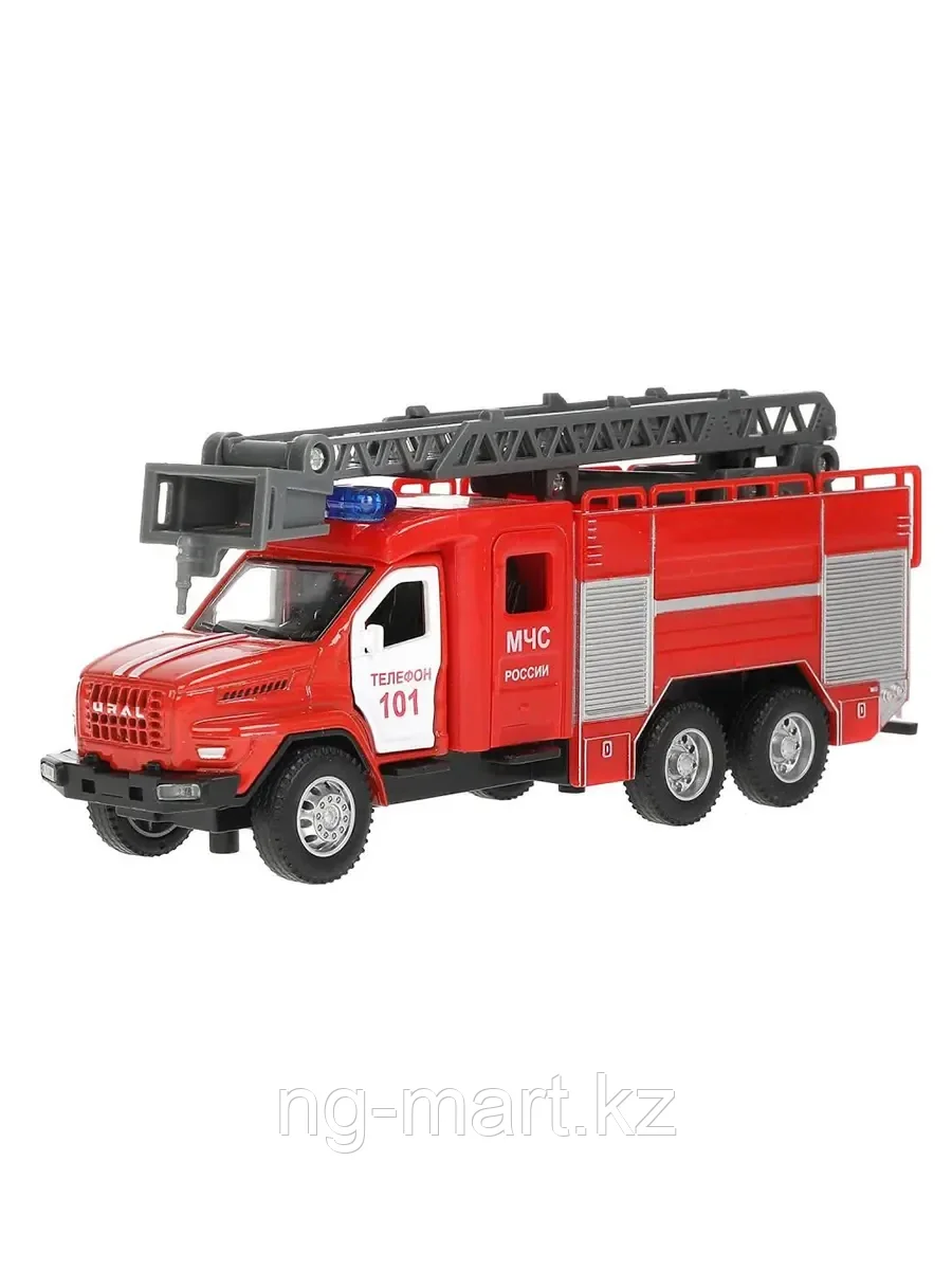 Модель машины УРАЛ NEXT Пожарная (16см) свет, звук, инерция URALNEXT-16SL-FIR ТЕХНОПАРК