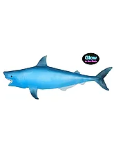 Детская игрушка животного в виде Акулы , светящаяся в темноте голубая W6328-3C "Я играю в зоопарк"