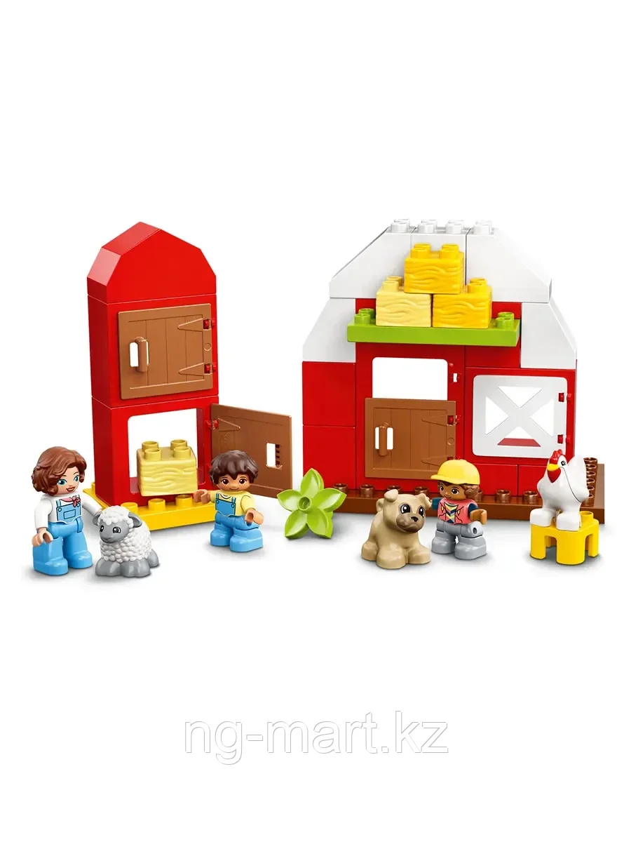 Конструктор Фермерский трактор, домик и животные 10952 LEGO DUPLO Town - фото 5 - id-p96761792