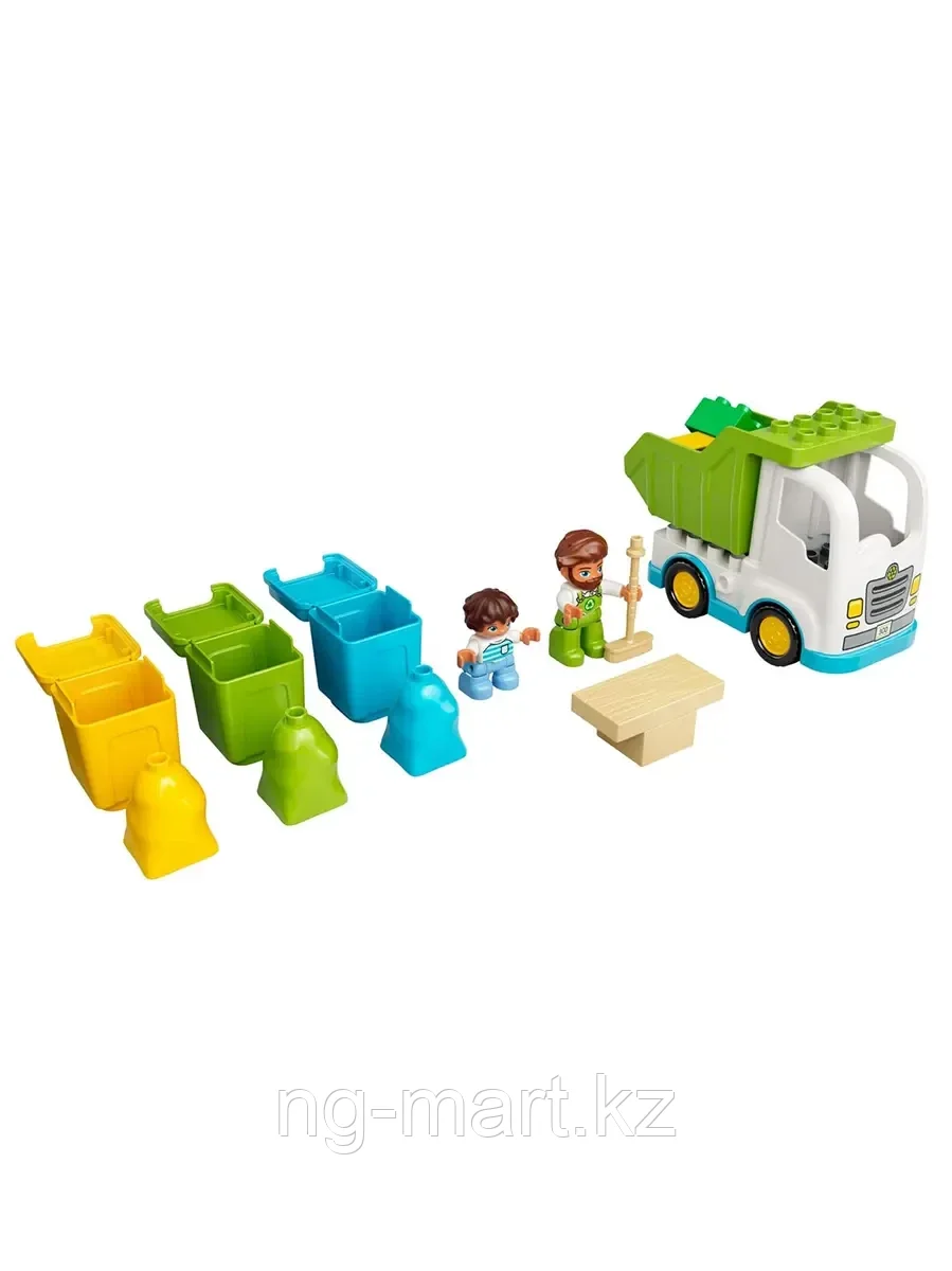Конструктор Мусоровоз и контейнеры для раздельного сбора мусора 10945 LEGO Duplo - фото 4 - id-p96761793