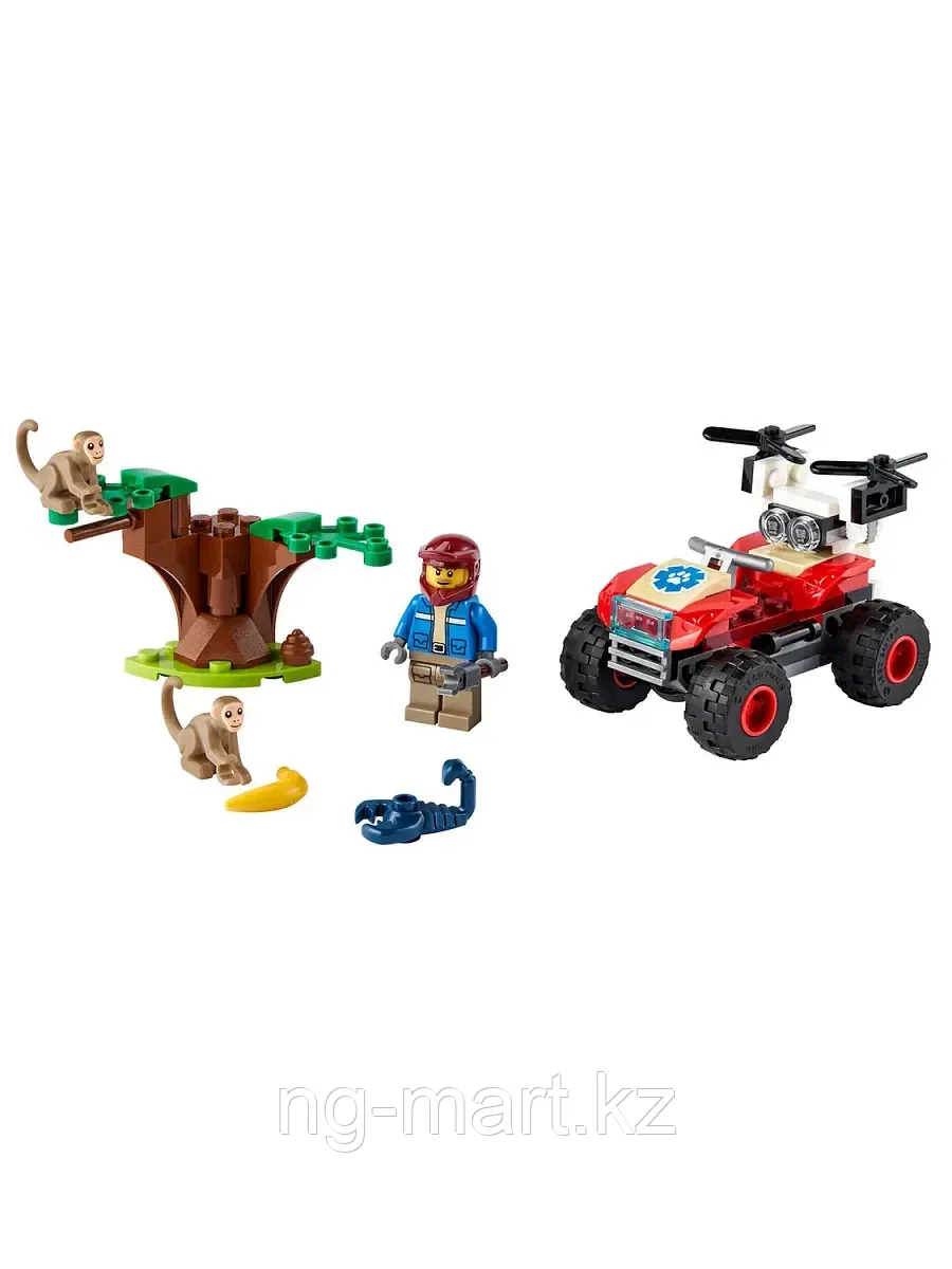 Конструктор Спасательный вездеход для зверей 74 дет. 60300 LEGO City - фото 3 - id-p96761798