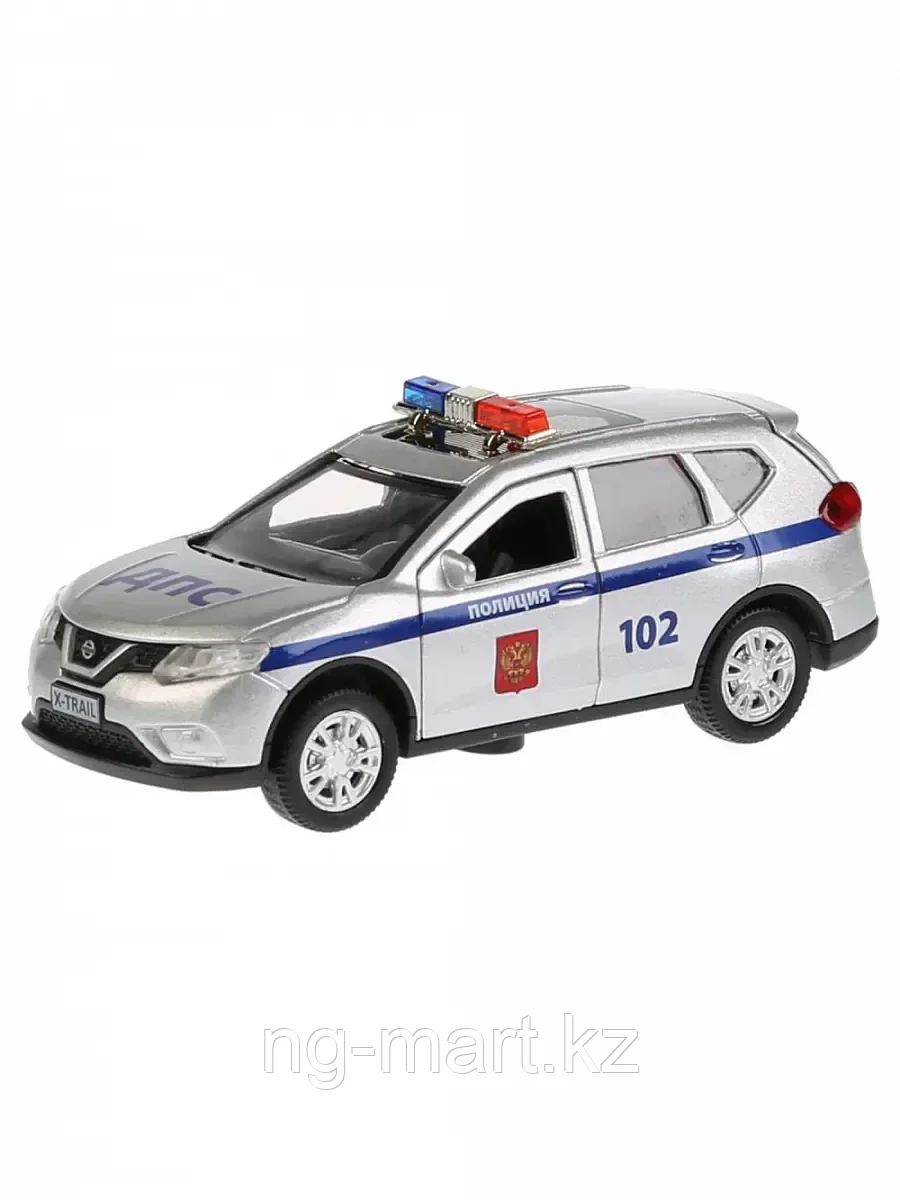 Модель машины 1:38 NISSAN X-TRAIL Полиция (12см) X-TRAIL-P-SL свет, звук ТЕХНОПАРК - фото 1 - id-p96757914