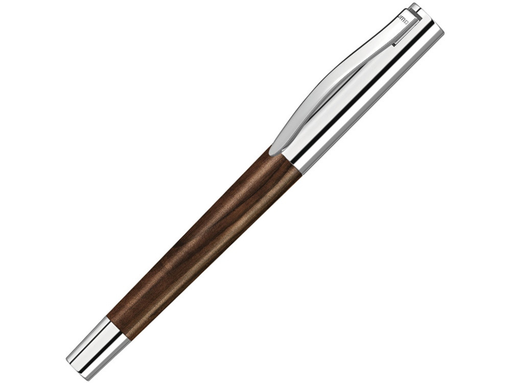 Ручка роллер TITAN WOOD R, синий, 0.7 мм, коричневый/серебряный - фото 1 - id-p96770699