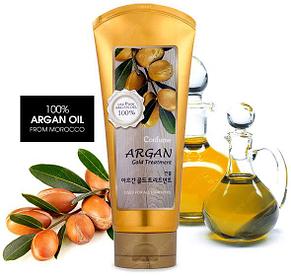 Маска для волос увлажняющая с аргановым маслом и золотом Welcos Confume Argan Gold Treatment, 200мл., фото 2