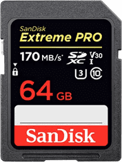 Карта памяти SanDisk Extreme PRO 64 GB