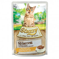 Stuzzy SFILACCETTI консервы для кошек Курица с ветчиной в соусе