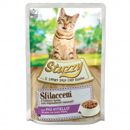 Консервы STUZZY SFILACCETTI CAT для взрослых кошек с телятиной