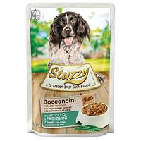 Консервы STUZZY BOCCONCINI DOG для взрослых собак с телятиной и зеленой фасолью в желе
