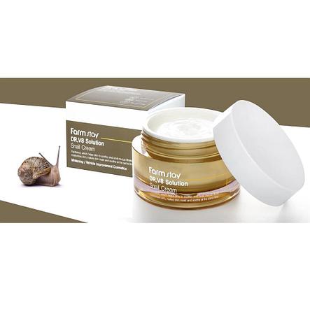 Крем с улиточным муцином FarmStay Dr V8 Solution Snail Cream, 50мл., фото 2