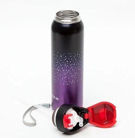 Термос с трубочкой-поилкой и откидной крышкой на ремешке Good Bottle SZM (Фиолетовый / 350 мл) - фото 4 - id-p96850692