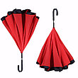 Уценка (товар с небольшим дефектом) Умный зонт Наоборот, цвет красный + черный, фото 2
