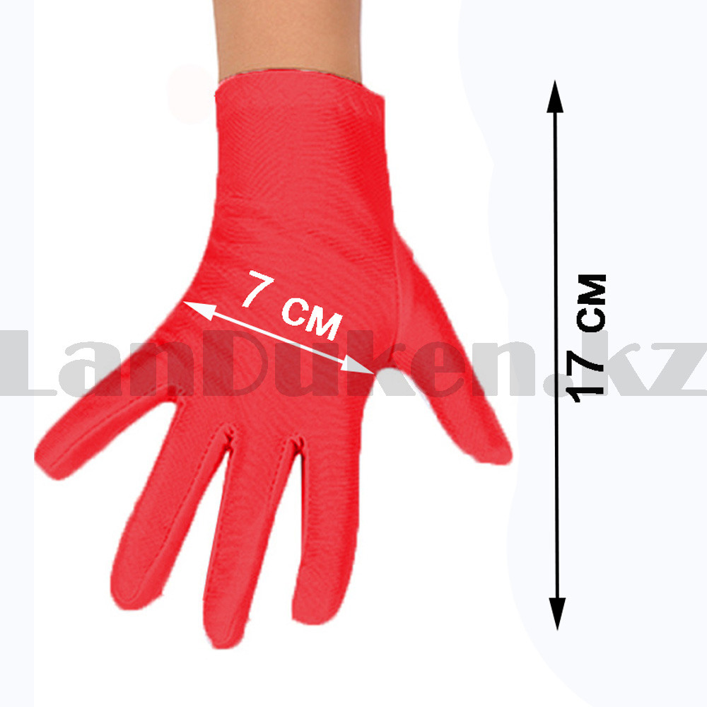 Детские перчатки для рук трикотажные красные - фото 2 - id-p96877622