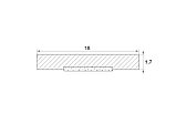 Планка для имитации Loft перегородок, 3000 мм. | FGD-349 BL, фото 2
