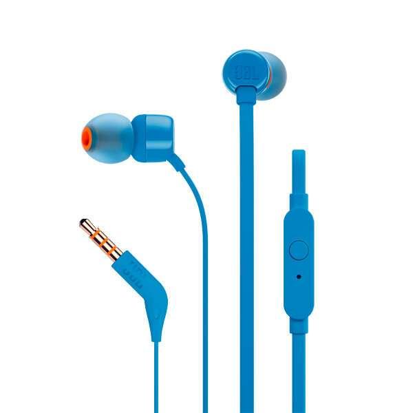 Наушники проводные-гарнитура JBL T110BLU T110 Blue, фото 1