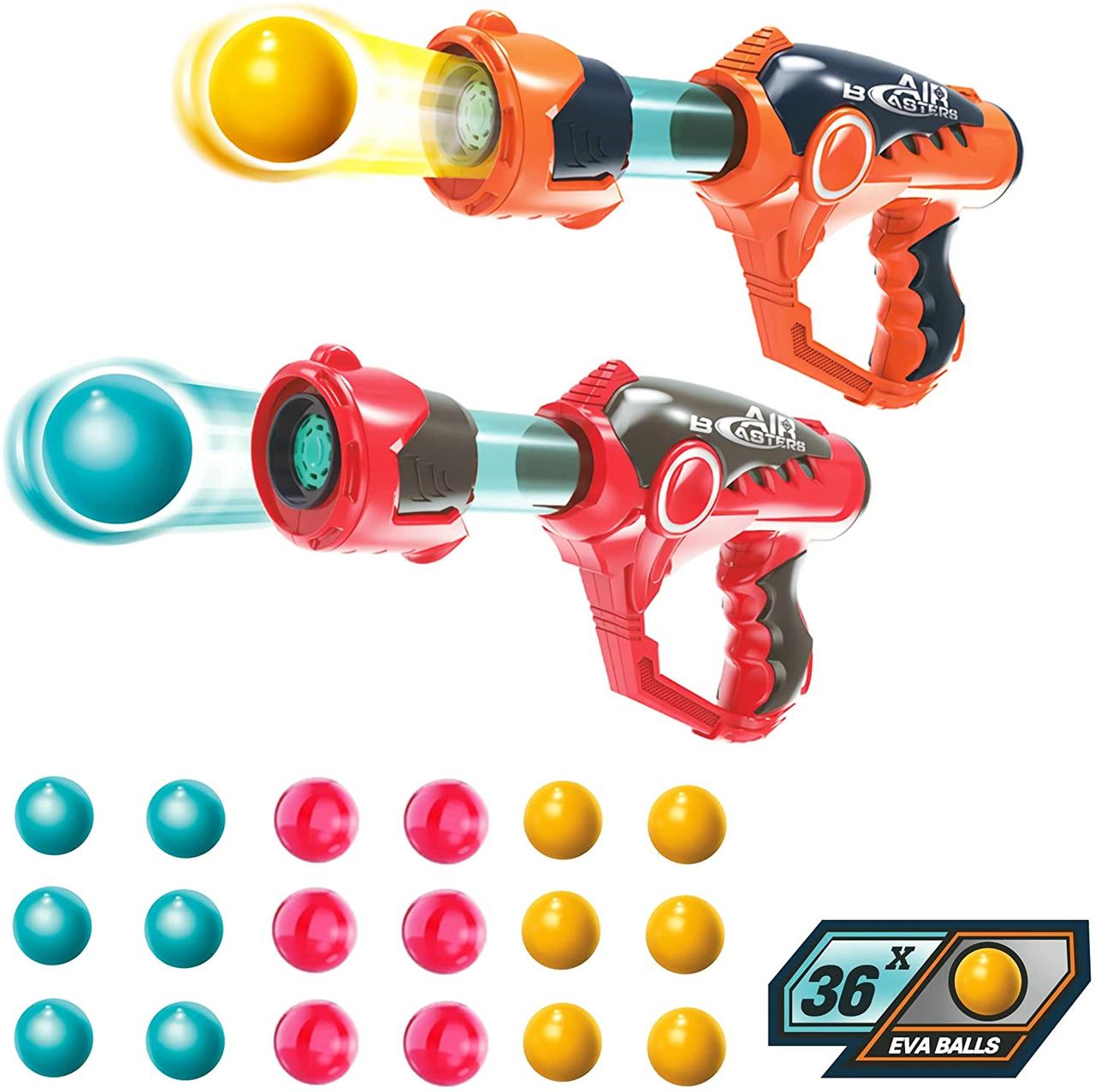 Q7702 Air blaster 2 пинг-понг пистолета +12шаров, 48*27см