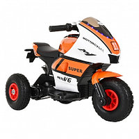 PITUSO Электромотоцикл 5188,6V/4Ah*2, возд.колеса, 85*37*43см,White-orange/Бело-оранжевый, фото 1