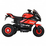 PITUSO Электромотоцикл 5188, 6V/4Ah*2, возд.колеса, 85*37*43см, Red-black / Красно-черный, фото 3